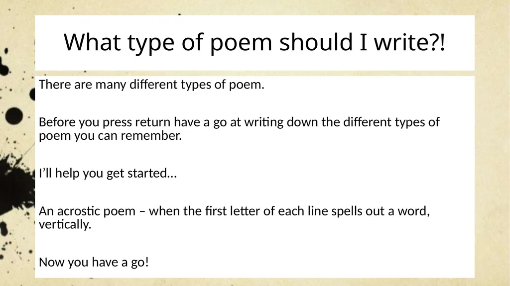 Poetry Competition Look through the PowerPoint - slide 7 of 12