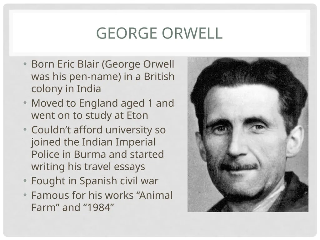 George Orwell Marrakech Prior Knowledge Discuss - slide 3 of 40