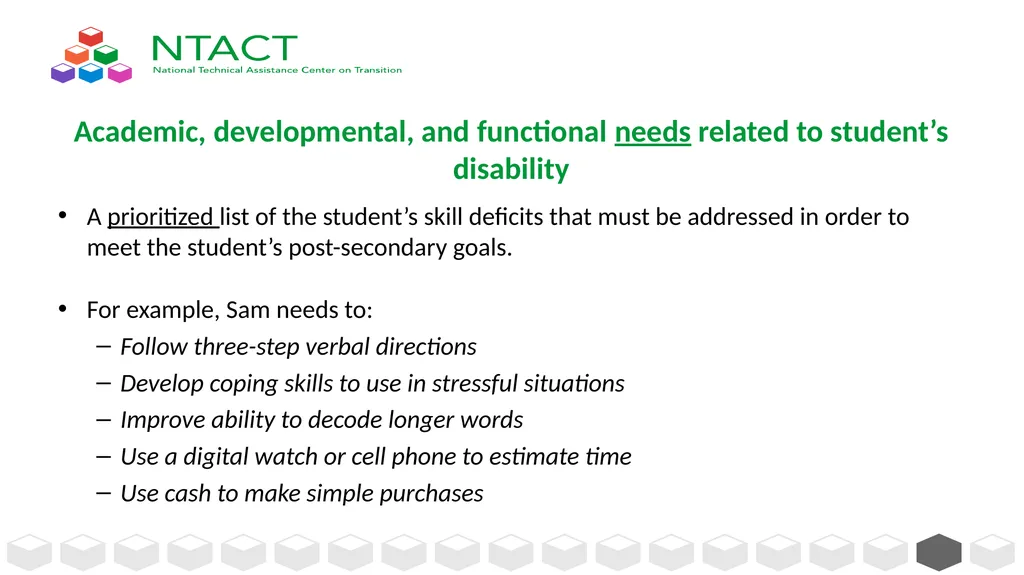 IEP Development and Implementation Considerations - slide 31 of 61
