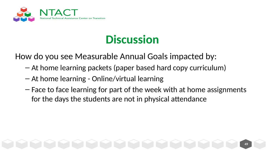 IEP Development and Implementation Considerations - slide 49 of 61