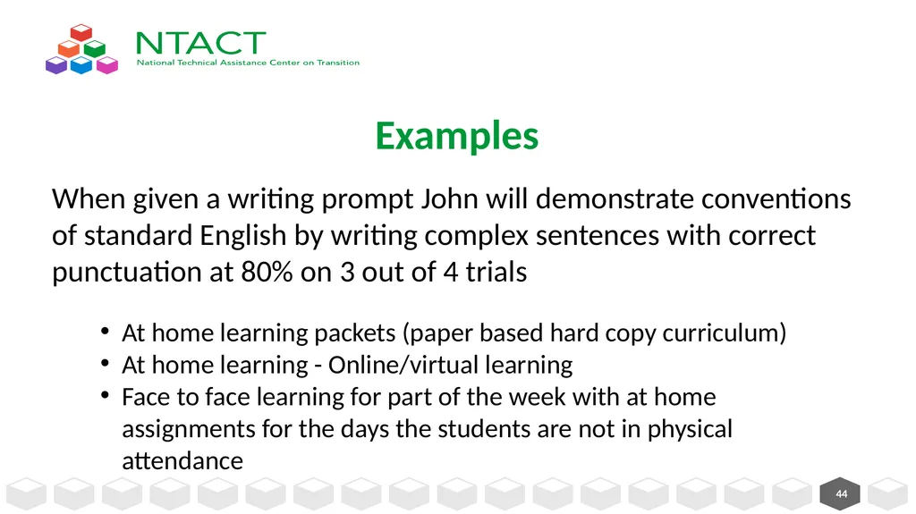 IEP Development and Implementation Considerations - slide 44 of 61
