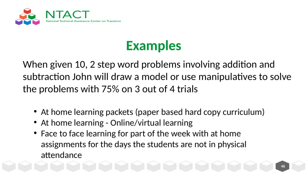 IEP Development and Implementation Considerations - slide 46 of 61