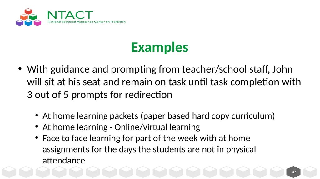 IEP Development and Implementation Considerations - slide 47 of 61