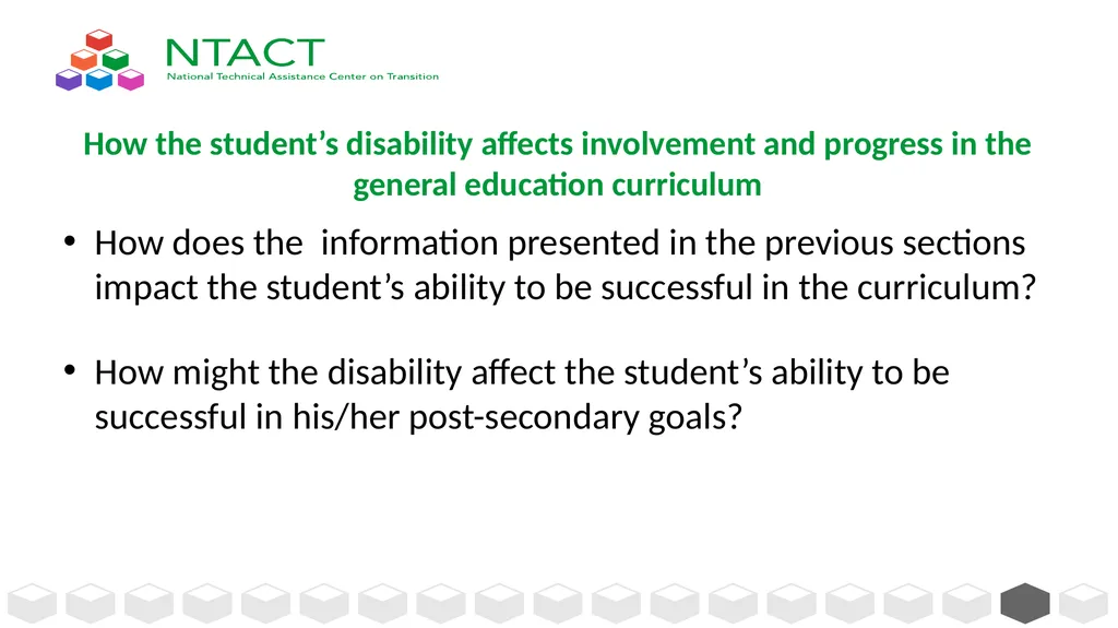 IEP Development and Implementation Considerations - slide 29 of 61