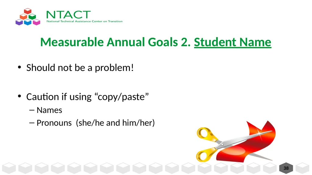 IEP Development and Implementation Considerations - slide 38 of 61