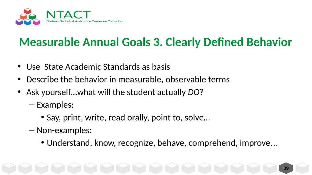 IEP Development and Implementation Considerations - slide 39 of 61