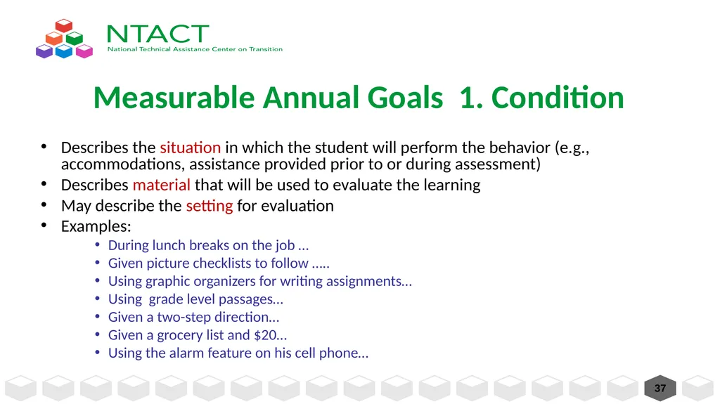 IEP Development and Implementation Considerations - slide 37 of 61