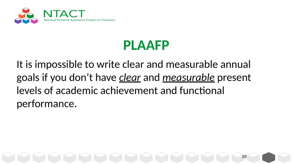 IEP Development and Implementation Considerations - slide 16 of 61