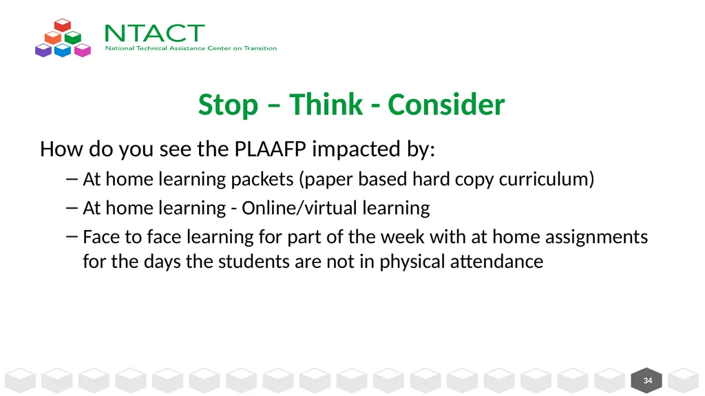 IEP Development and Implementation Considerations - slide 34 of 61