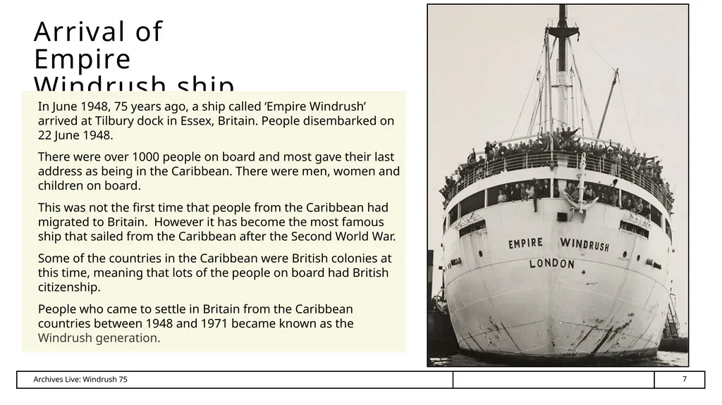Archives Live: Windrush 75 What can documents - slide 7 of 12