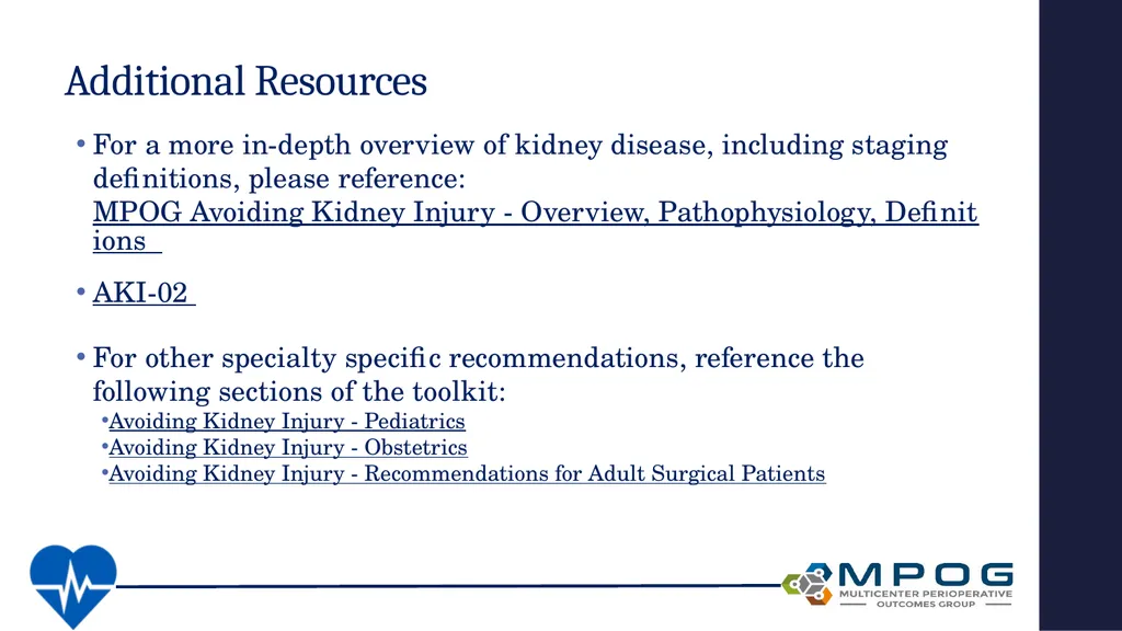 Avoiding Kidney Injury: Cardiac Surgery Objectives - slide 3 of 32