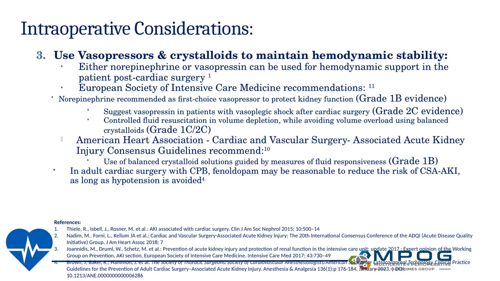Avoiding Kidney Injury: Cardiac Surgery Objectives - slide 19 of 32