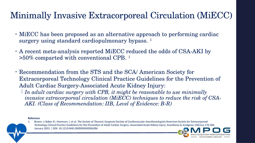 Avoiding Kidney Injury: Cardiac Surgery Objectives - slide 25 of 32
