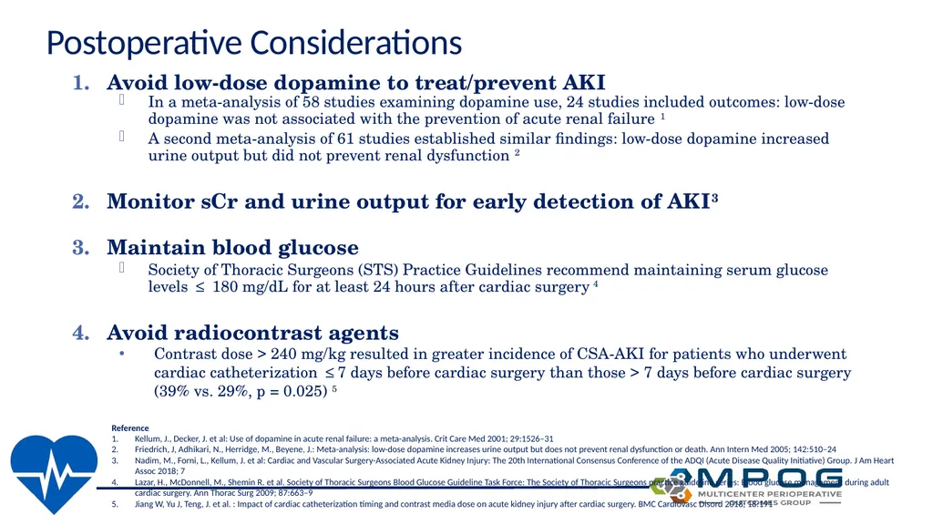 Avoiding Kidney Injury: Cardiac Surgery Objectives - slide 26 of 32