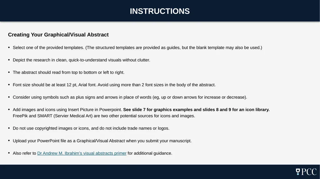 Graphical/Visual Abstracts INSTRUCTIONS Creating - slide 2 of 9
