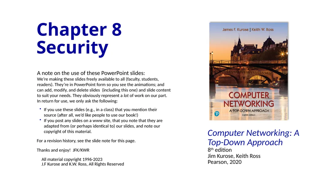 Computer Networking: A Top-Down Approach 8th - slide 1 of 113