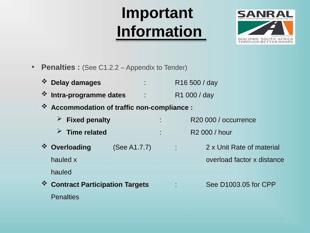 CONTRACT NR. SANRAL C002-048-2024/1 Relocation of - slide 33 of 38