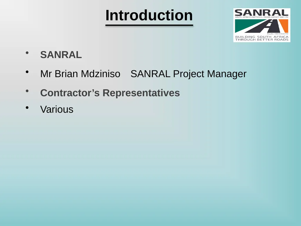 CONTRACT NR. SANRAL C002-048-2024/1 Relocation of - slide 3 of 38