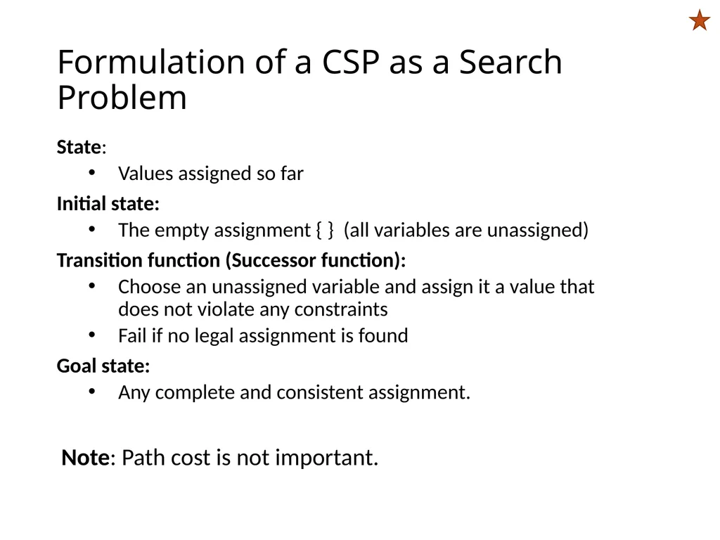 CS 5/7320 Artificial Intelligence Constraint - slide 12 of 18