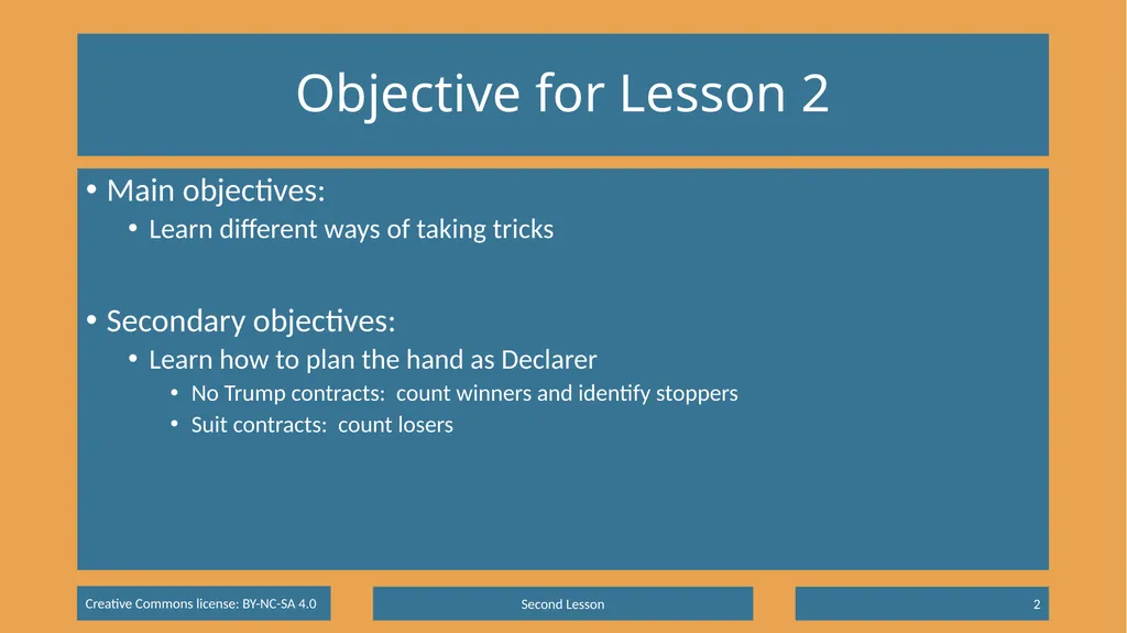 Basic Beginning Bridge Lesson 2 – Declarer Play - slide 2 of 15