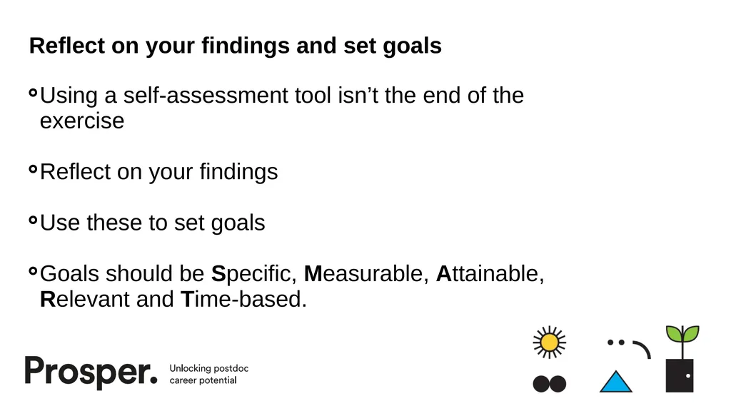 Self-assessment tools: Knowing me, knowing what to - slide 34 of 38