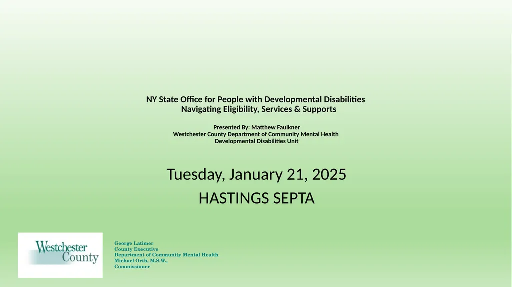 NY State Office for People with Developmental - slide 1 of 17