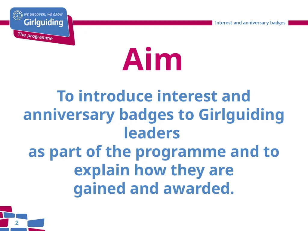 Interest and Anniversary badges Today’s trainer: - slide 2 of 25