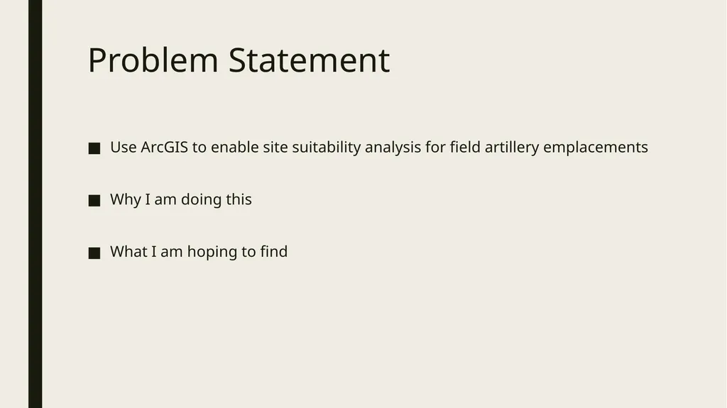 Field Artillery Site Suitability Analysis Captain - slide 11 of 21