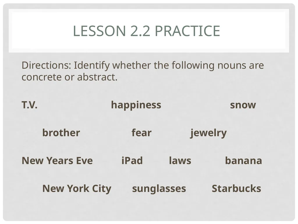 Grade 6 Grammar Studies Unit 2: Nouns Unit - slide 6 of 16