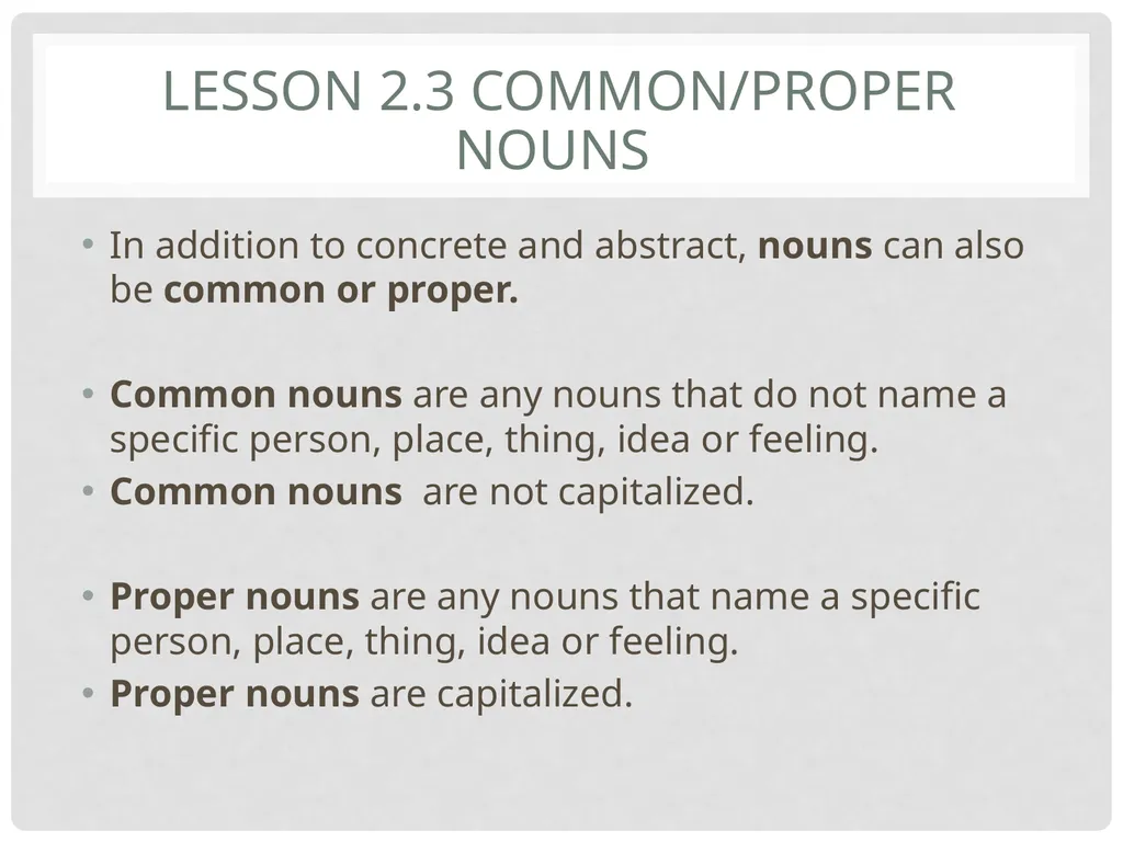 Grade 6 Grammar Studies Unit 2: Nouns Unit - slide 7 of 16