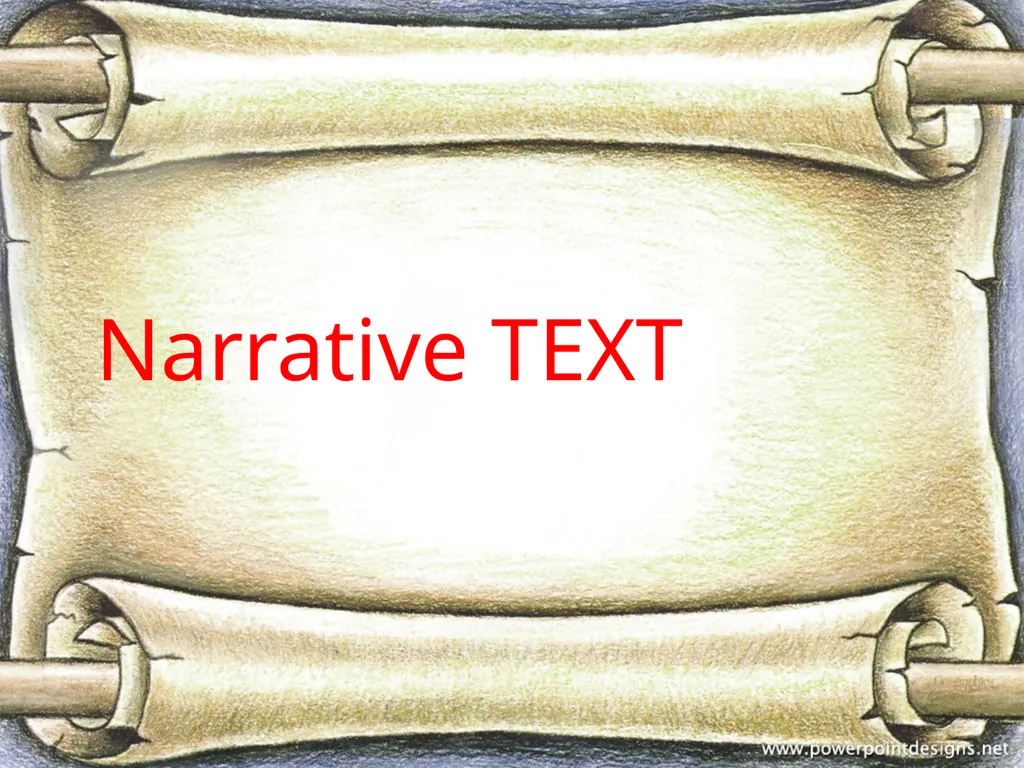 Narrative TEXT What do you know about narrative - slide 1 of 11