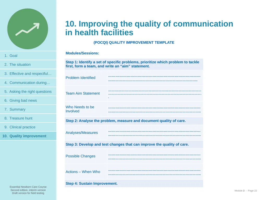 Communication skills 1. Goal and learning outcomes - slide 22 of 23