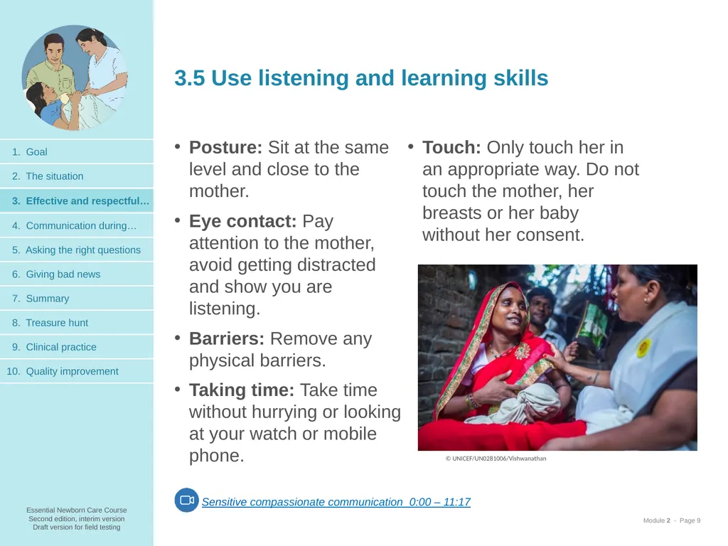 Communication skills 1. Goal and learning outcomes - slide 9 of 23