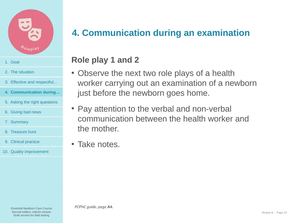 Communication skills 1. Goal and learning outcomes - slide 10 of 23