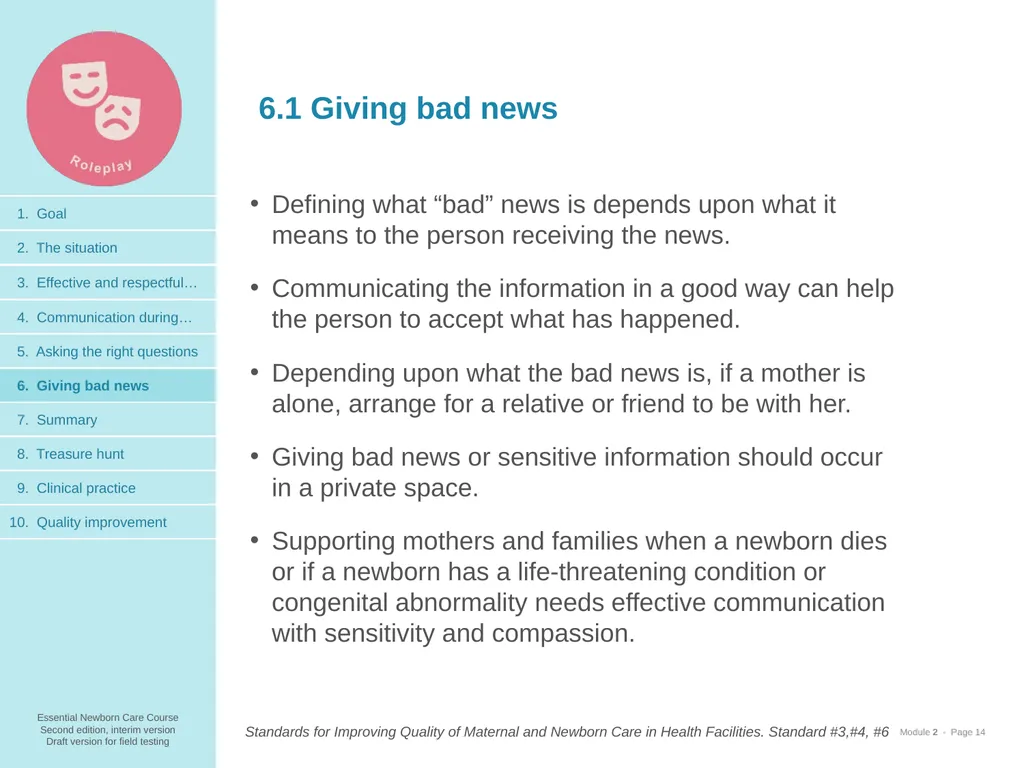 Communication skills 1. Goal and learning outcomes - slide 14 of 23