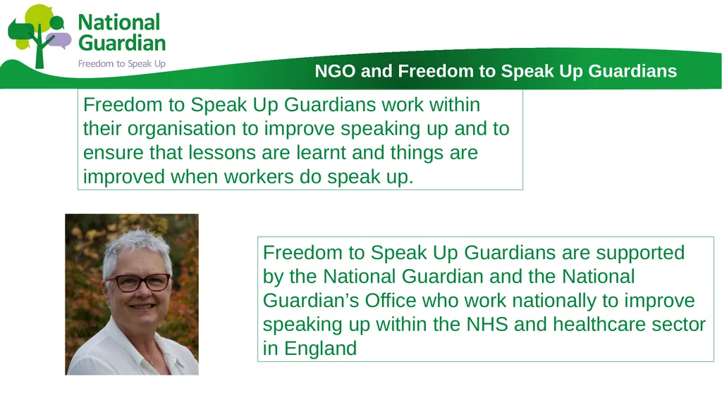 Information Session for Freedom To Speak Up - slide 11 of 24