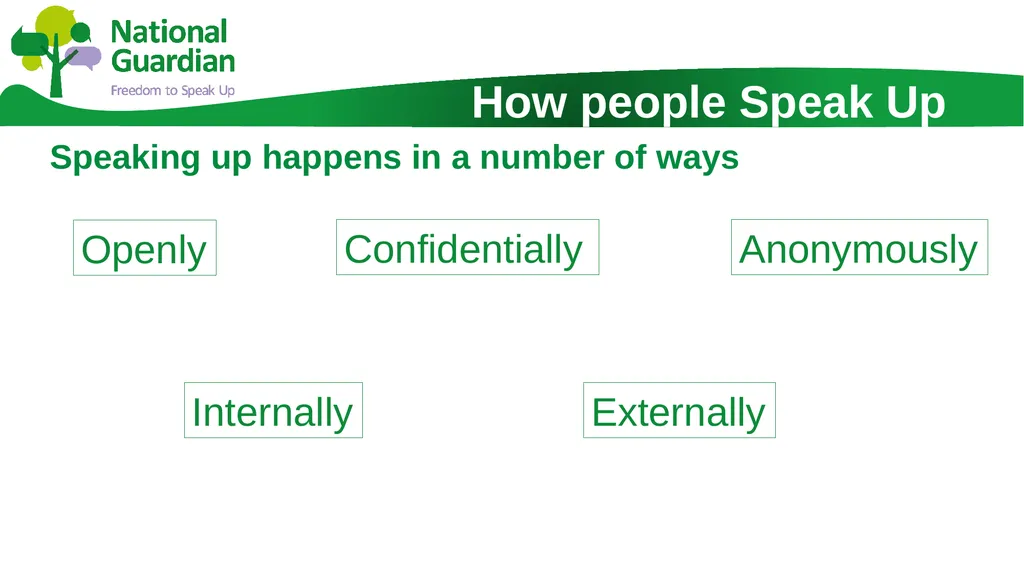 Information Session for Freedom To Speak Up - slide 7 of 24