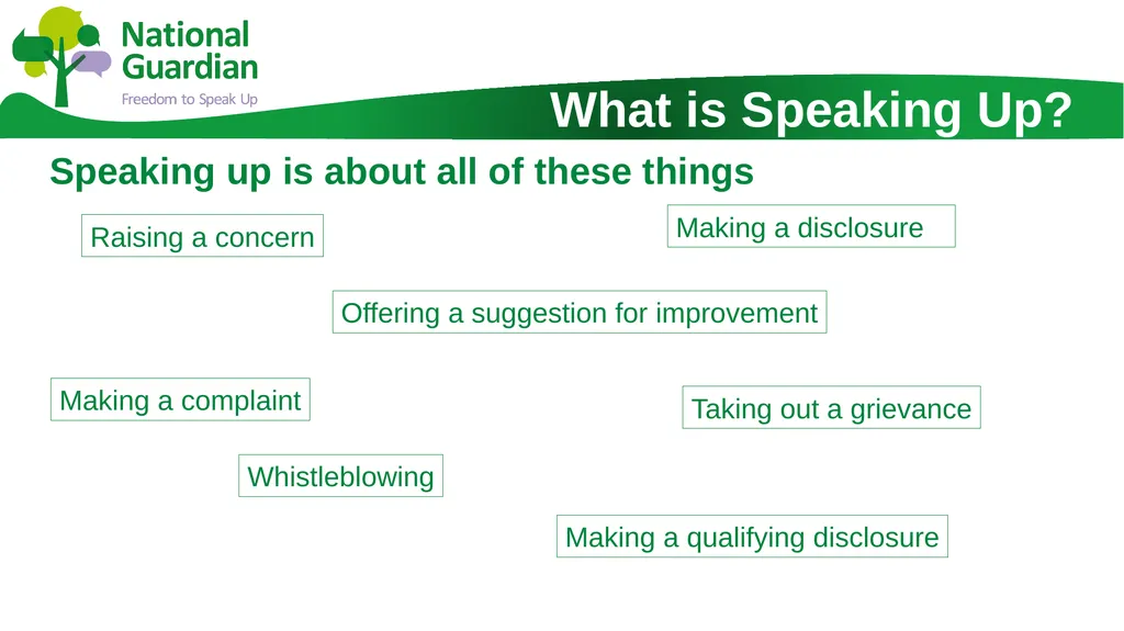 Information Session for Freedom To Speak Up - slide 5 of 24