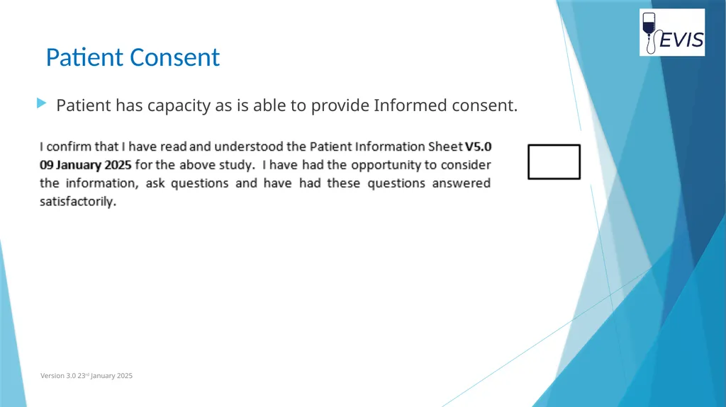 EVIS Informed Consent EVIS Training Video Version - slide 7 of 16