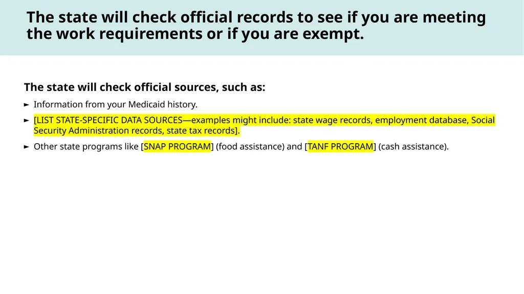 How to Talk About Medicaid Work Reporting - slide 14 of 30