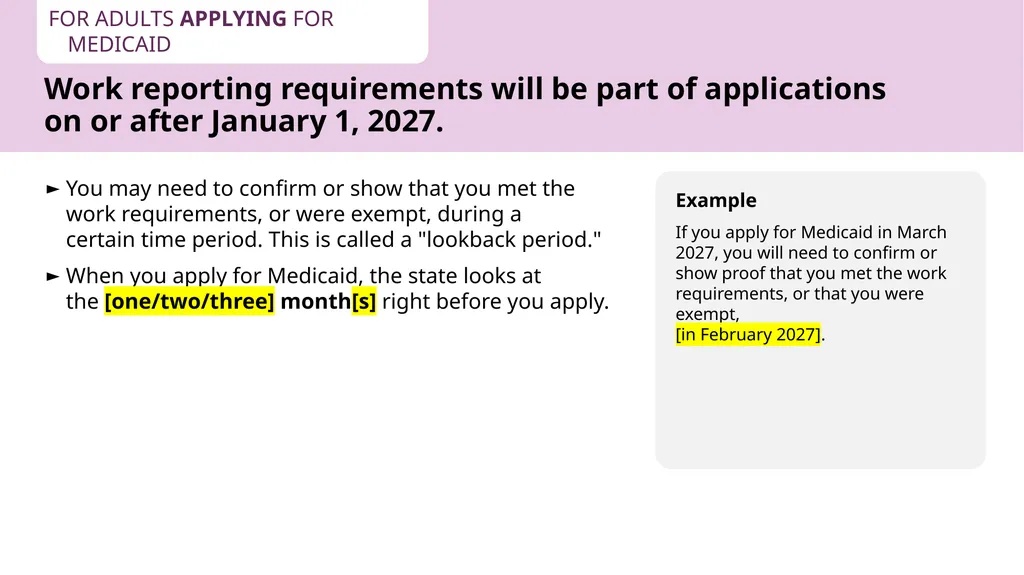 How to Talk About Medicaid Work Reporting - slide 24 of 30