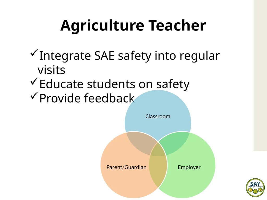 SAE Safety Why is SAE safety important? - slide 6 of 11