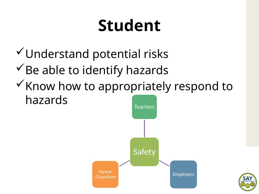 SAE Safety Why is SAE safety important? - slide 7 of 11