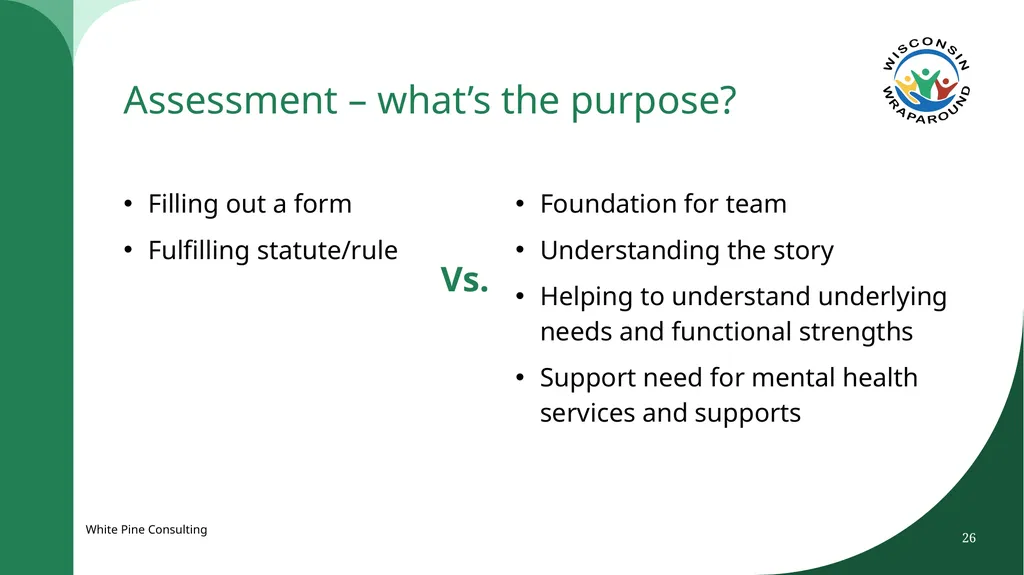 The Wraparound Assessment Process 1 Jessica - slide 26 of 61