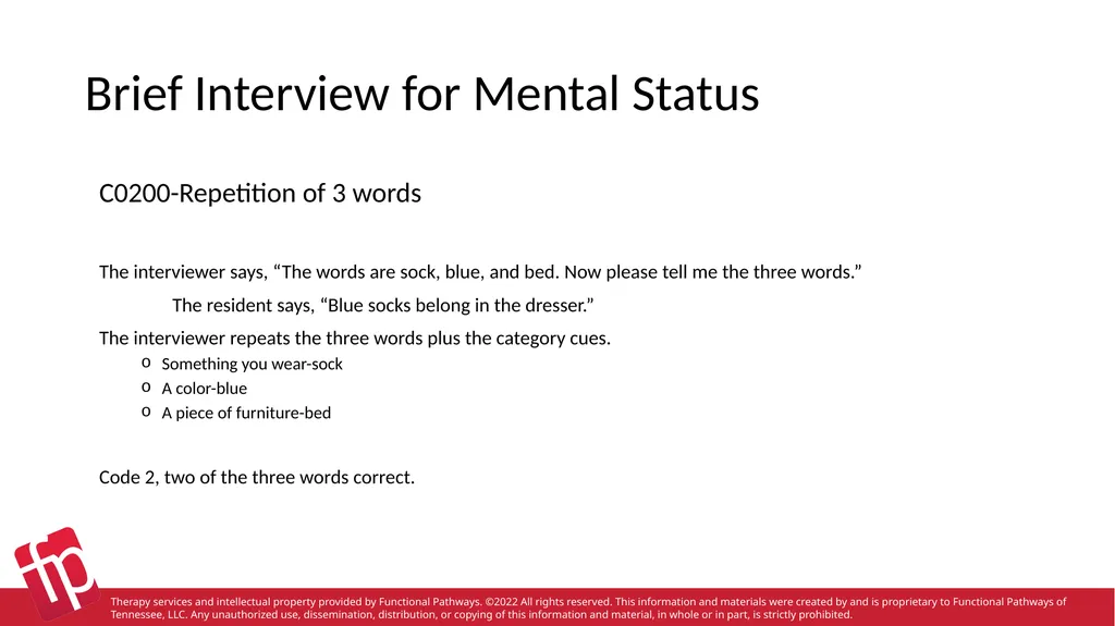 Functional Pathways MDS Section B-F Therapy - slide 13 of 47
