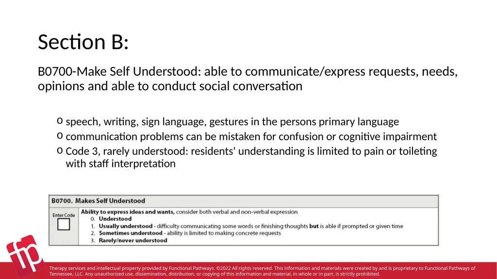 Functional Pathways MDS Section B-F Therapy - slide 6 of 47