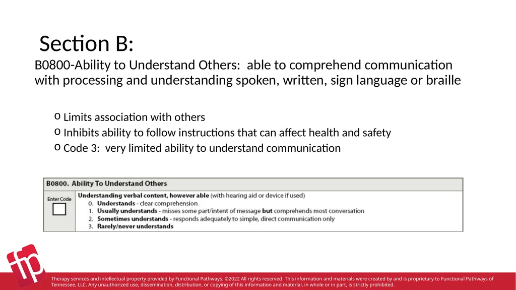 Functional Pathways MDS Section B-F Therapy - slide 7 of 47