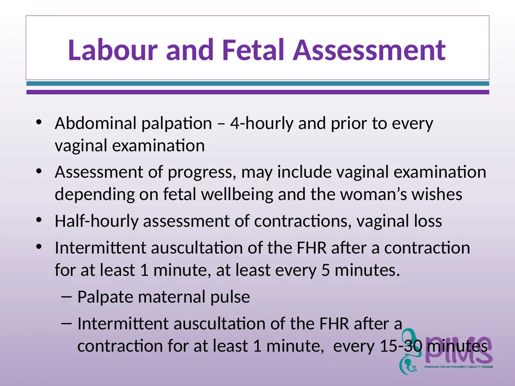 Normal Labour and Birth Objectives Define normal - slide 24 of 35