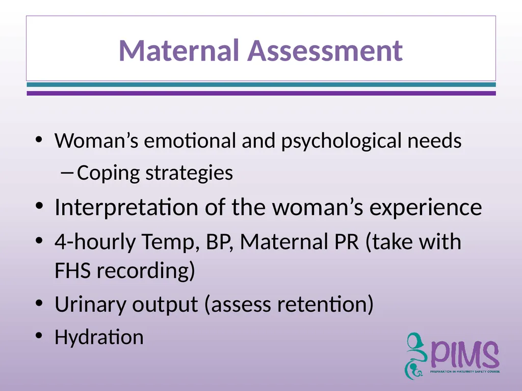 Normal Labour and Birth Objectives Define normal - slide 23 of 35
