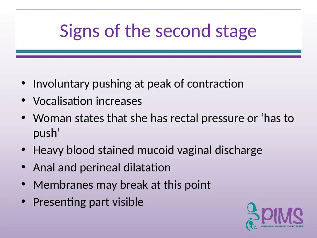 Normal Labour and Birth Objectives Define normal - slide 26 of 35